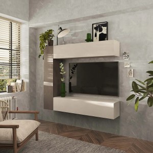 parete attrezzata in legno 167x30x180h modello Modula Totò Piccini 