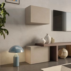 Vista ambientata Modulo da terra con anta reversibile colore argilla 55x40h modello modula Totò Piccinni