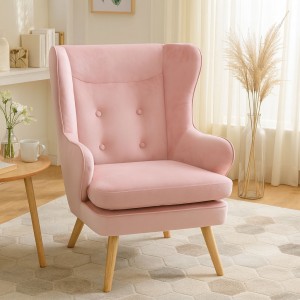 Poltroncina Imbottita Con Gambe In Frassino Blossom
