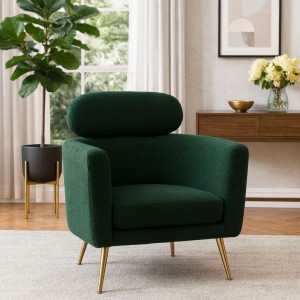 Vista ambientata Poltrona in Velluto boulcè colore Verde modello Monia Totò Piccinni