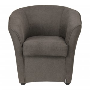 Poltrona a POZZETTO, Made in Italy (Tessuto, Grigio)