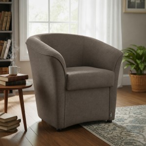 poltrona design moderno in Tessuto colore Marrone Scuro made in italy modello a Pozzetto Totò Piccinni