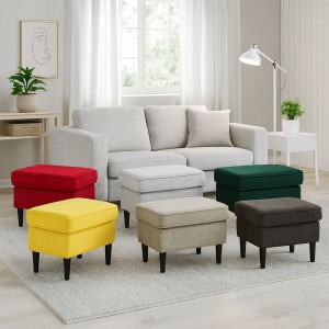 pouf colorati design moderni per salotto rettangolari con piedini alti - Lilibet Totò Piccinni