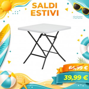 Tavolo PANAMA da Giardino Pieghevole (Bianco)