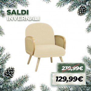 Poltroncina DALY in Velluto Bouclè (Beige)