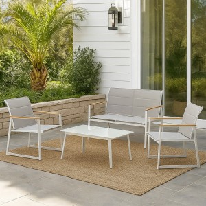 Salottini Portland da giardino con rivestimento in polywood