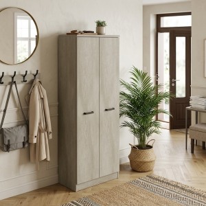 Vista ambientata Scarpiera in Legno colore Argilla con ripiani e 2 ante modello Gabriella Totò Piccinni