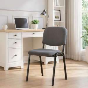 Vista ambientata Sedia conferenza in Tessuto con struttura in metallo colore Grigio modello News Totò Piccinni