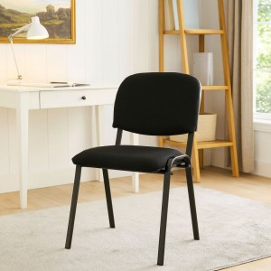 Vista ambientata Sedia conferenza in Tessuto con struttura in metallo colore Nero modello News Totò Piccinni