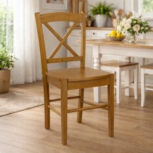 Vista ambientata Sedia in Kit in Legno colore Noce modello Creta Totò Piccinni