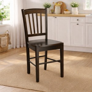 Vista ambientata Sedia in Kit in Legno colore Wengè modello Silvia Totò Piccinni