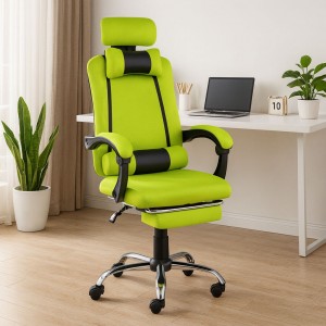Vista ambientata Sedia ufficio colore Verde girevole ergonomica e reclinabile modello Beta Totò Piccinni