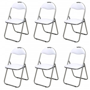 set 6 sedie pieghevoli salvaspazio Imbottite Totò Piccinni bianche