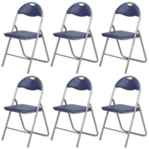 set 6 sedie pieghevoli salvaspazio Imbottite Totò Piccinni blu