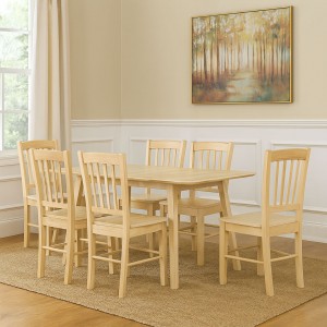 set tavolo in legno allungabile ester 120/160 con 6 sedie in legno silvia rovere naturale