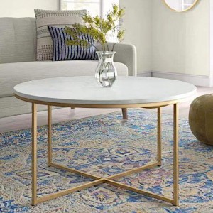 Tavolino moderno da salotto con struttura in metallo e piano in legno modello Vintage Totò Piccinni