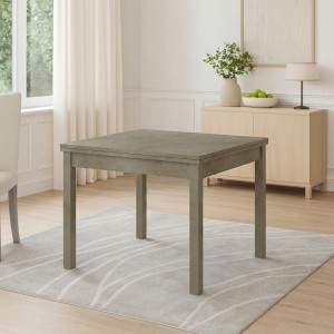 Vista ambientata Tavolo in legno colore Argilla con apertura a libro modello Firenze Totò Piccinni