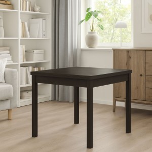 Vista ambientata Tavolo in legno colore Fango con apertura a libro modello Firenze Totò Piccinni