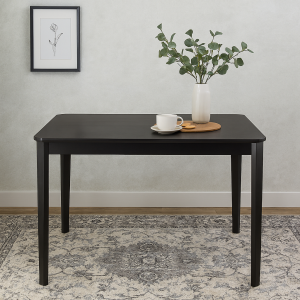 Vista ambientata Tavolo in legno colore Wengé modello Teo 110 Totò Piccinni