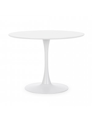 Tavolo da salotto rotondo colore Bianco modello Bloom Totò Piccinni