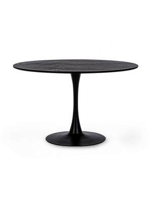 Tavolo da salotto in legno rotondo colore Nero modello Bloom Totò Piccinni