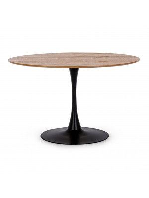 Tavolo da salotto in legno rotondo colore "Top Veneer" modello Bloom Totò Piccinni