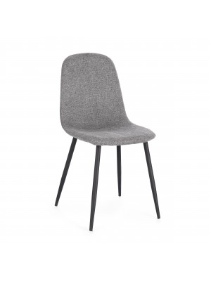 Sedia imbottita colore Grigio Scuro con gambe in metallo modello Irelia Totò Piccinni