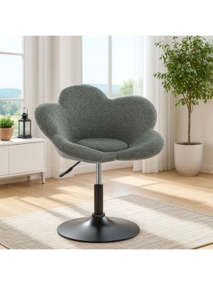 Vista ambientata Poltroncina colore "Nero/Verde Scuro" girevole con altezza Regolabile