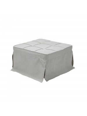 Pouf Letto singolo Pieghevole in Tessuto colore Grigio Chiaro con cuscino modello Barney Totò Piccinni