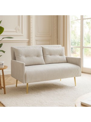 Vista ambientata  Divano letto in tessuto colore Grigio Chiaro sistema clic-clac Totò Piccinci