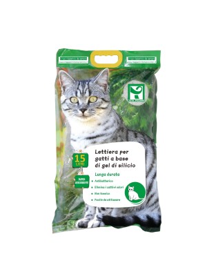 Lettiera igienica ai Cristalli di silicio per Gatti Lunga Durata Sabbietta Gatto ad Alto Assorbimento (15 Litri)