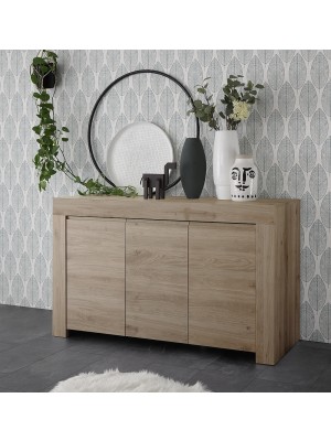 madia in legno con 3 ante made in italy rovere cadiz