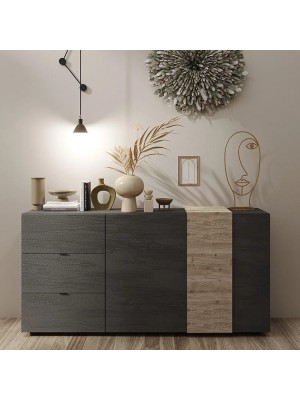 Madia in legno 2 ante e 3 cassetti made in italy modello Krea Totò Piccinni