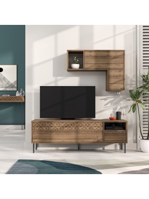 mobile porta tv in legno Rovere Antico