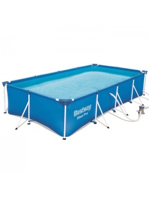 Bestway Set Piscina Fuori Terra Rettangolare | Steel Pro | Blu 400x211x81 (cm)