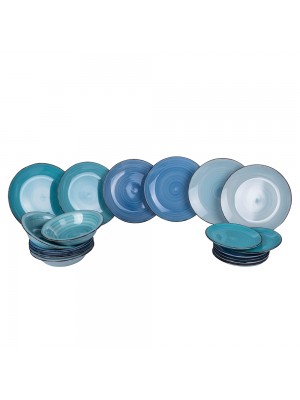 set piatti in gres 18 pezzi