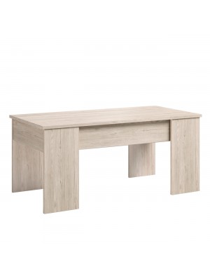 Tavolino da salotto COFFEE in legno piano elevabile design moderno (Sabbia)