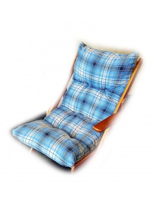 Cuscino imbottito di ricambio per poltrona sedia sdraio Harmony Relax, 105x55x14cm (Blu)