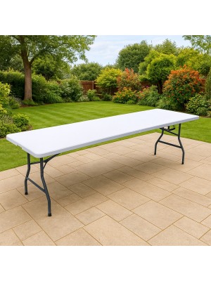 Vista ambientata Tavolo valigetta da giardino per pic-nic 240x70 modello Katia Totò Piccinni