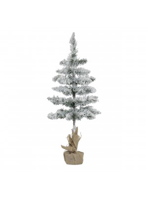 Albero di Natale Pinetto TALLIN Innevato Altezza 75 cm Effetto Neve Realistico con Base in Juta Totò Piccinni