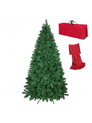 Albero di Natale Artificiale NOEL Verde, Folto, Effetto Realistico, Classico, Rami a Gancio, Facile Montaggio, PVC, Ignifugo con Borsone 300 cm