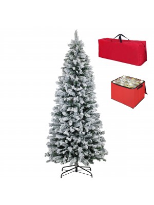 Albero di Natale SLIM FIT Innevato 210 cm