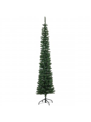 Albero di Natale Slim Artificiale AVORIAZ, Altezza 150 cm Montaggio Veloce, Folto, Super Slim 