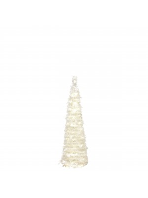 Albero di Natale Pop Up slim, apertura istantanea, con led, addobbato Bianco Luce Calda (120 cm)