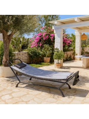 vista ambientata amaca prendisole bali da giardino colore antracite Totò Piccinni