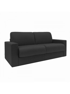 divano letto ribaltone imbottito con braccioli antracite