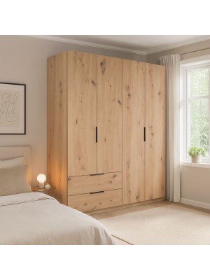 Copertina armadio rovere artisan vista diagonale 