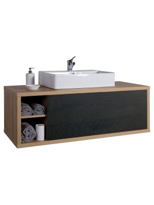 base lavabo rovere artisan/nero chalet vista diagonale 