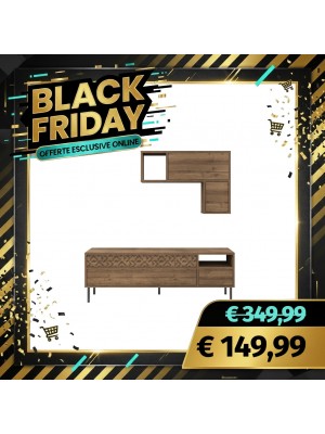 Mobile Porta Tv 144x35 cm in legno - ORFEO (Rovere Antico)