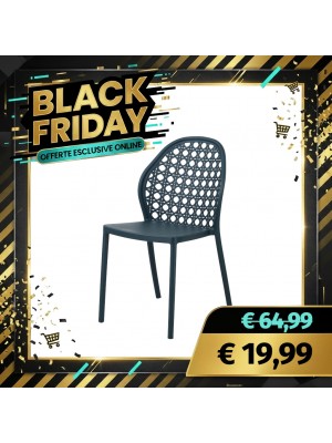 Sedia RIETI senza Braccioli in Polipropilene (Petrolio)